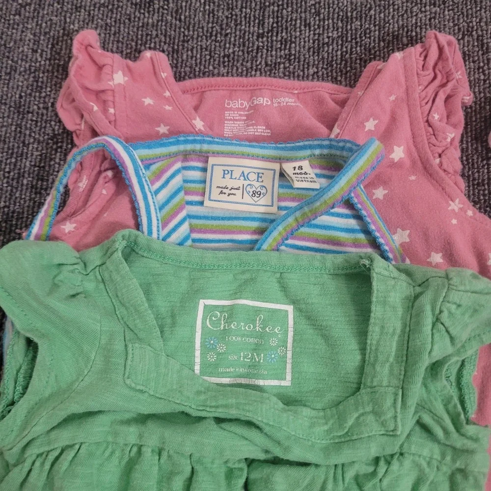 Gap Carters Talbots 12-24M Top Bundle Baby Girl Floral Plaid Leopard 7pc Lot